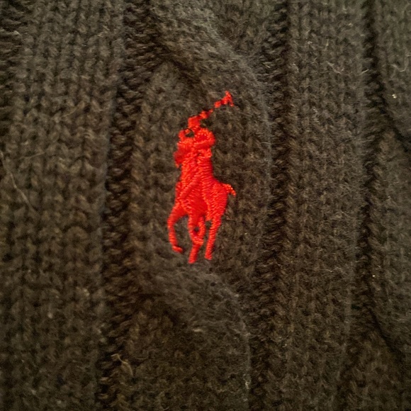 Black Ralph Lauren ruffle sweater size 8-10 - Picture 3 of 3